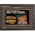 PAY THOU VOWS DECREE A THING AND IT SHALL BE ESTABLISHED UNTO THEE  Bible Verses Wooden Frame  GWFAVOUR12978  "45X33"