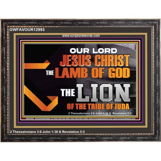 THE LION OF THE TRIBE OF JUDA CHRIST JESUS  Ultimate Inspirational Wall Art Wooden Frame  GWFAVOUR12993  