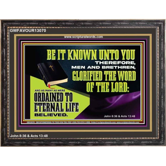 GLORIFIED THE WORD OF THE LORD  Righteous Living Christian Wooden Frame  GWFAVOUR13070  