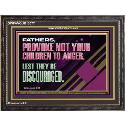 FATHER PROVOKE NOT YOUR CHILDREN TO ANGER  Unique Power Bible Wooden Frame  GWFAVOUR13077  "45X33"