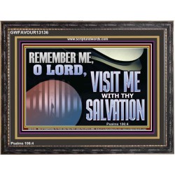 VISIT ME O LORD WITH THY SALVATION  Glass Wooden Frame Scripture Art  GWFAVOUR13136  "45X33"