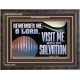 VISIT ME O LORD WITH THY SALVATION  Glass Wooden Frame Scripture Art  GWFAVOUR13136  