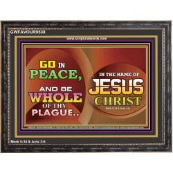 BE MADE WHOLE OF YOUR PLAGUE  Sanctuary Wall Wooden Frame  GWFAVOUR9538  "45X33"