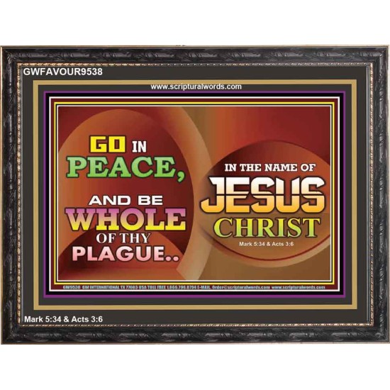 BE MADE WHOLE OF YOUR PLAGUE  Sanctuary Wall Wooden Frame  GWFAVOUR9538  