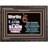 LAMB OF GOD GIVES STRENGTH AND BLESSING  Sanctuary Wall Wooden Frame  GWFAVOUR9554c  "45X33"