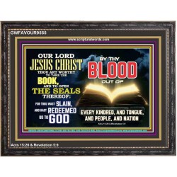 THOU ART WORTHY TO OPEN THE SEAL OUR LORD JESUS CHRIST  Ultimate Inspirational Wall Art Picture  GWFAVOUR9555  "45X33"