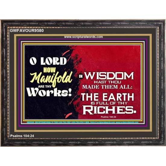 MANY ARE THY WONDERFUL WORKS O LORD  Children Room Wooden Frame  GWFAVOUR9580  