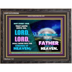 DOING THE WILL OF GOD ONE OF THE KEY TO KINGDOM OF HEAVEN  Righteous Living Christian Wooden Frame  GWFAVOUR9586  "45X33"