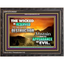 FLEE EVERY FORM OF EVIL  Eternal Power Wooden Frame  GWFAVOUR9587  "45X33"