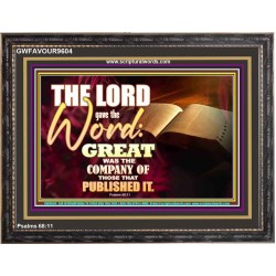 THE LORD GAVE THE WORD  Bathroom Wall Art  GWFAVOUR9604  "45X33"