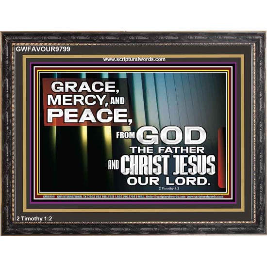 GRACE MERCY AND PEACE UNTO YOU  Bible Verse Wooden Frame  GWFAVOUR9799  