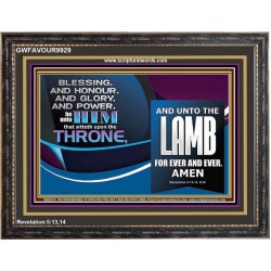 THE ONE SEATED ON THE THRONE  Contemporary Christian Wall Art Wooden Frame  GWFAVOUR9929  "45X33"
