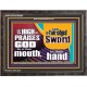 A TWO EDGED SWORD  Contemporary Christian Wall Art Wooden Frame  GWFAVOUR9965  