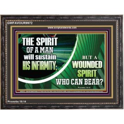 A WOUNDED SPIRIT WHO CAN BEAR?  Sciptural Décor  GWFAVOUR9972  "45X33"