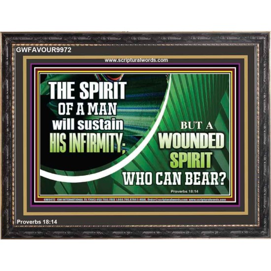 A WOUNDED SPIRIT WHO CAN BEAR?  Sciptural Décor  GWFAVOUR9972  
