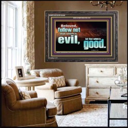 FOLLOW NOT WHICH IS EVIL  Custom Christian Artwork Wooden Frame  GWFAVOUR10309  "45X33"