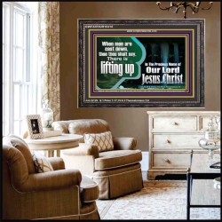 YOU ARE LIFTED UP IN CHRIST JESUS  Custom Christian Artwork Wooden Frame  GWFAVOUR10310  "45X33"