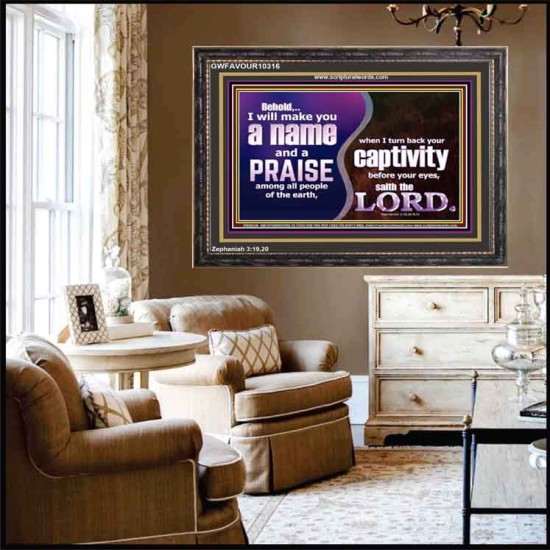 YOU WILL BE A PRAISE AMONG MEN  Custom Art Work  GWFAVOUR10316  