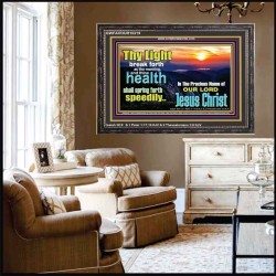 THY HEALTH WILL SPRING FORTH SPEEDILY  Custom Inspiration Scriptural Art Wooden Frame  GWFAVOUR10319  "45X33"