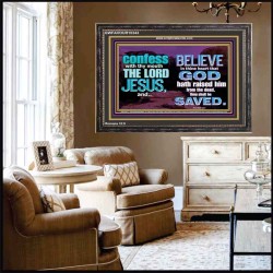 IN CHRIST JESUS IS ULTIMATE DELIVERANCE  Bible Verse for Home Wooden Frame  GWFAVOUR10343  "45X33"