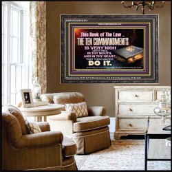 KEEP THE TEN COMMANDMENTS FERVENTLY  Ultimate Power Wooden Frame  GWFAVOUR10374  "45X33"