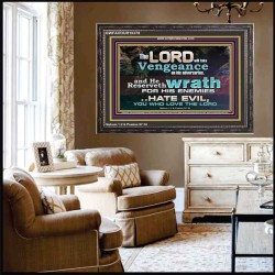 HATE EVIL YOU WHO LOVE THE LORD  Children Room Wall Wooden Frame  GWFAVOUR10378  "45X33"