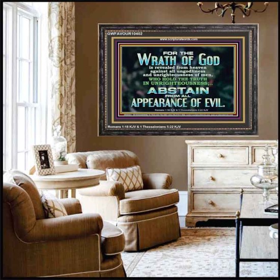 UNGODLINESS AND UNRIGHTEOUSNESS OUTLAW IN ETERNITY  Righteous Living Christian Wooden Frame  GWFAVOUR10402  