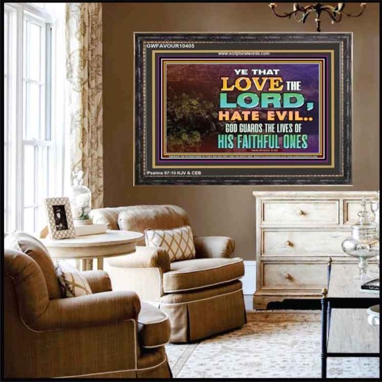 GOD GUARDS THE LIVES OF HIS FAITHFUL ONES  Children Room Wall Wooden Frame  GWFAVOUR10405  