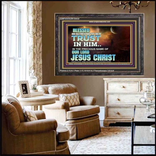 THE PRECIOUS NAME OF OUR LORD JESUS CHRIST  Bible Verse Art Prints  GWFAVOUR10432  