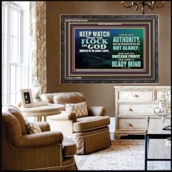 WATCH THE FLOCK OF GOD IN YOUR CARE  Scriptures Décor Wall Art  GWFAVOUR10439  "45X33"