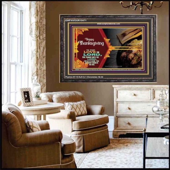 THE LORD IS GOOD HIS MERCY ENDURETH FOR EVER  Contemporary Christian Wall Art  GWFAVOUR10471  