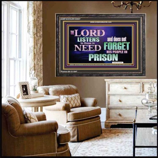 THE LORD NEVER FORGET HIS CHILDREN  Christian Artwork Wooden Frame  GWFAVOUR10507  