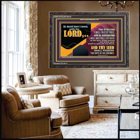 IN BLESSING I WILL BLESS THEE  Religious Wall Art   GWFAVOUR10516  