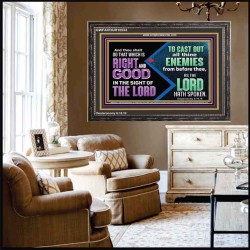 DO THAT WHICH IS RIGHT AND GOOD IN THE SIGHT OF THE LORD  Righteous Living Christian Wooden Frame  GWFAVOUR10533  "45X33"