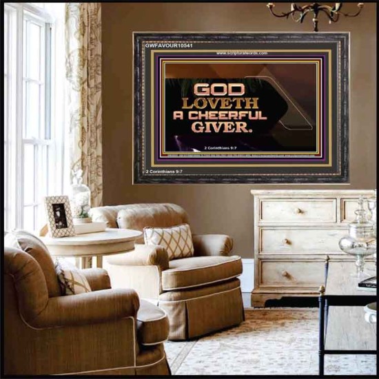 GOD LOVETH A CHEERFUL GIVER  Christian Paintings  GWFAVOUR10541  