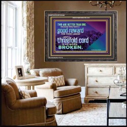 TWO ARE BETTER THAN ONE  Contemporary Christian Wall Art Wooden Frame  GWFAVOUR10548  "45X33"