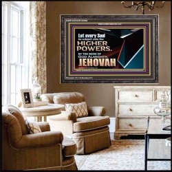 JEHOVAH ALMIGHTY THE GREATEST POWER  Contemporary Christian Wall Art Wooden Frame  GWFAVOUR10568  "45X33"