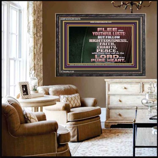 FOLLOW RIGHTEOUSNESS  Scriptural Wall Art  GWFAVOUR10575  