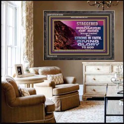 STAGGERED NOT AT THE PROMISE OF GOD  Custom Wall Art  GWFAVOUR10599  