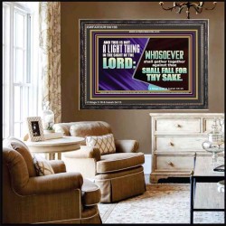 YOU WILL DEFEAT THOSE WHO ATTACK YOU  Custom Inspiration Scriptural Art Wooden Frame  GWFAVOUR10615B  "45X33"