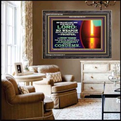 CONDEMN EVERY TONGUE THAT RISES AGAINST YOU IN JUDGEMENT  Custom Inspiration Scriptural Art Wooden Frame  GWFAVOUR10616B  "45X33"