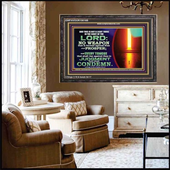 CONDEMN EVERY TONGUE THAT RISES AGAINST YOU IN JUDGEMENT  Custom Inspiration Scriptural Art Wooden Frame  GWFAVOUR10616B  