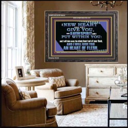 I WILL GIVE YOU A NEW HEART AND NEW SPIRIT  Bible Verse Wall Art  GWFAVOUR10633  "45X33"