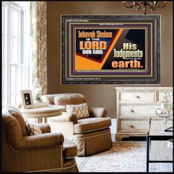 JEHOVAH SHALOM IS THE LORD OUR GOD  Ultimate Inspirational Wall Art Wooden Frame  GWFAVOUR10662  "45X33"
