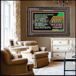 THE FEET OF HIM THAT BRINGETH GOOD TIDINGS  Scripture Art  GWFAVOUR10759  "45X33"