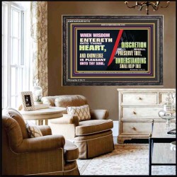 KNOWLEDGE IS PLEASANT UNTO THY SOUL UNDERSTANDING SHALL KEEP THEE  Bible Verse Wooden Frame  GWFAVOUR10772  "45X33"