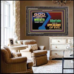 GOD IS ANGRY WITH THE WICKED EVERY DAY  Biblical Paintings Wooden Frame  GWFAVOUR10790  "45X33"