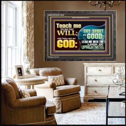 THY SPIRIT IS GOOD LEAD ME INTO THE LAND OF UPRIGHTNESS  Unique Power Bible Wooden Frame  GWFAVOUR11924  "45X33"