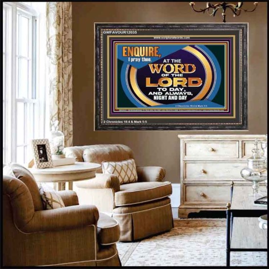 THE WORD OF THE LORD IS FOREVER SETTLED  Ultimate Inspirational Wall Art Wooden Frame  GWFAVOUR12035  