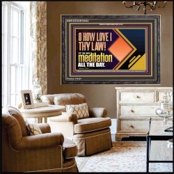 THY LAW IS MY MEDITATION ALL THE DAY  Sanctuary Wall Wooden Frame  GWFAVOUR12043  "45X33"